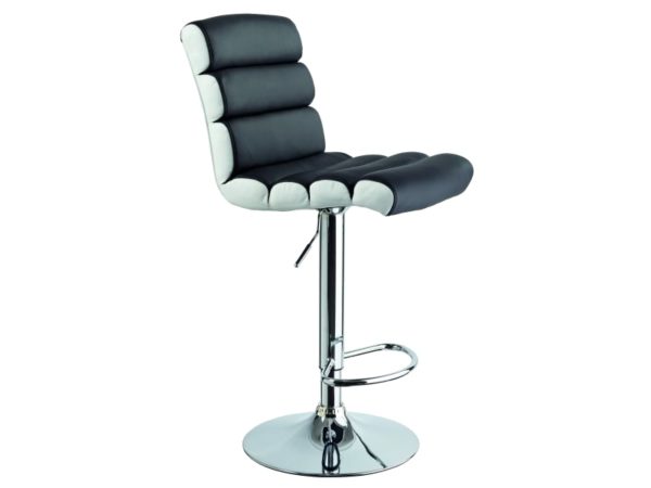 Scaun Bar C-617 Negru/Alb