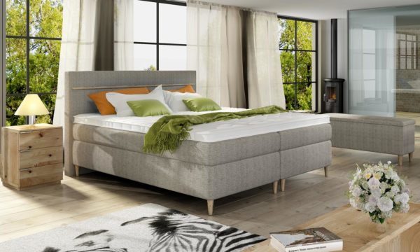 Pat tapitat tip boxspring Scandia