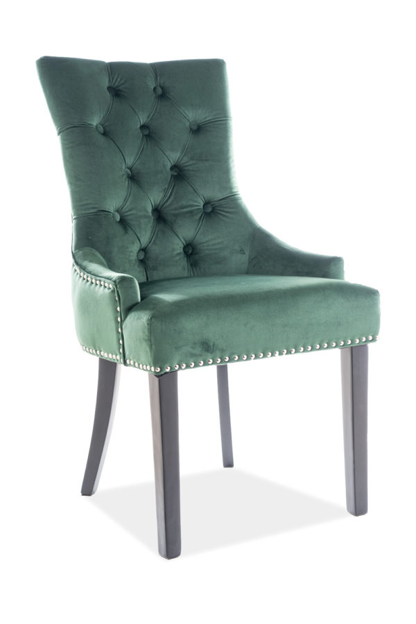 Scaun tapitat Edward Velvet Verde