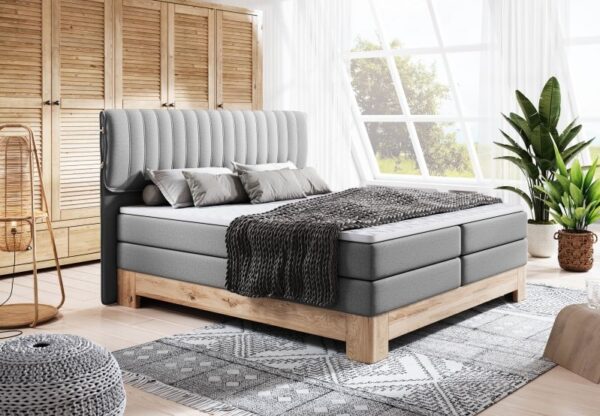 Pat lemn masiv boxspring Melia